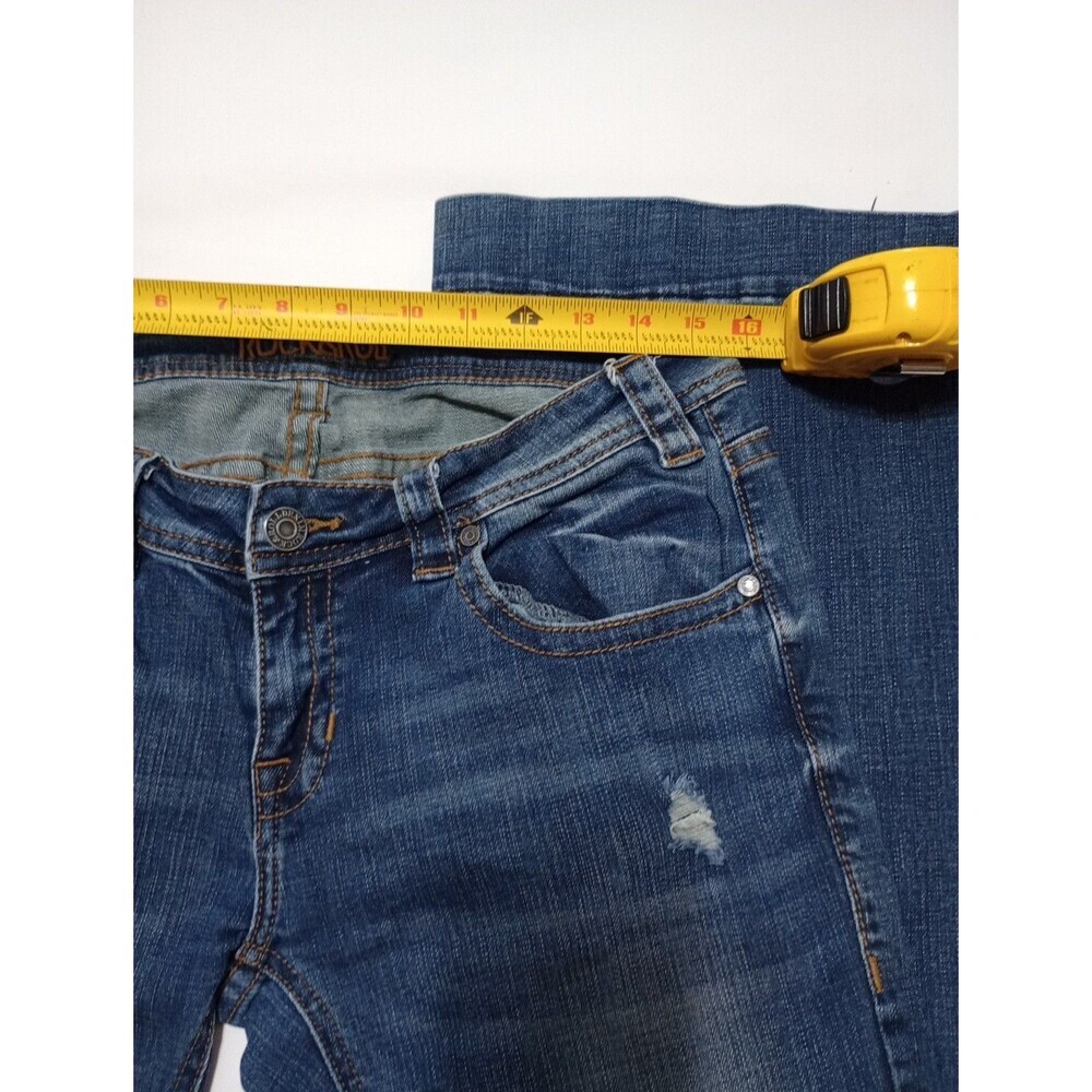 Rock & Roll Cowgirl Jeans Womens 31x34 Trouser Flare Dark Wash - Picture 7 of 16
